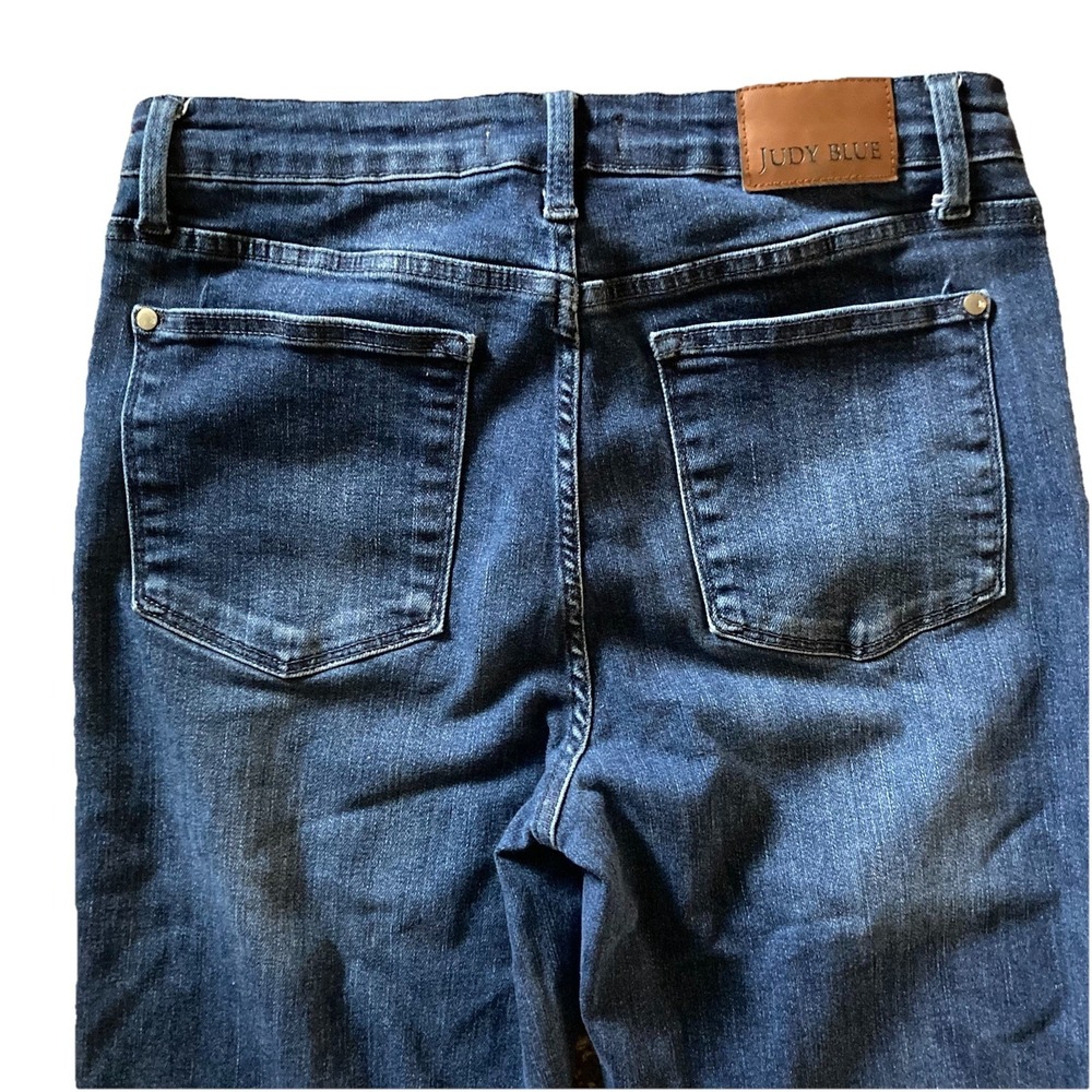 Judy Blue Straight Leg Jeans Womens 13/31 Blue JB88861 DK High Rise Stretch - Picture 8 of 11